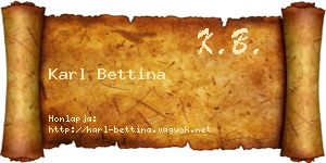Karl Bettina névjegykártya