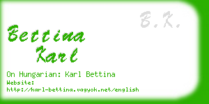 bettina karl business card